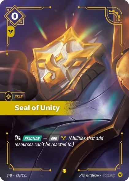 Seal of Unity (Overnumbered), Spiritforged 238/221