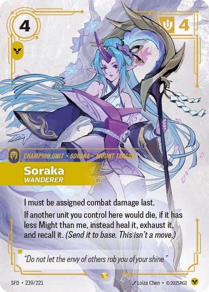 Soraka - Wanderer (Overnumbered), Spiritforged 239/221