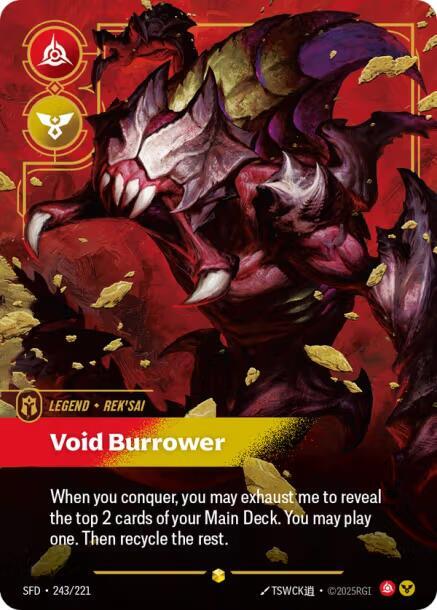 Rek'sai - Void Burrower (Overnumbered), Spiritforged 243/221