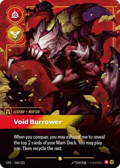 Rek'sai - Void Burrower (Overnumbered), Spiritforged 243/221