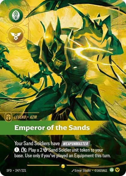Azir - Emperor of the Sands (Overnumbered), Spiritforged 247/221