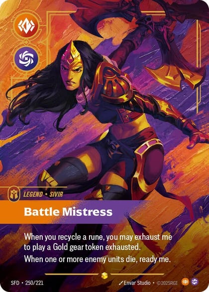 Sivir - Battle Mistress (Overnumbered), Spiritforged 250/221