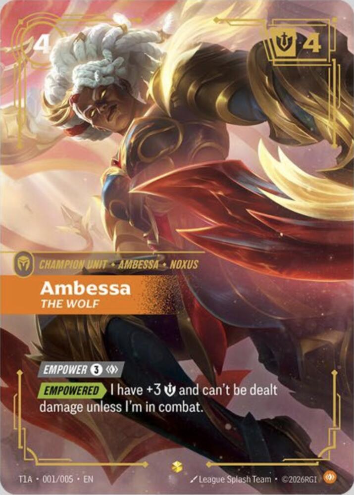 Ambessa, The Wolf (T1 Worlds Champion Player Bundle), T1 2025 Worlds Champion Bundles T1A 001/005