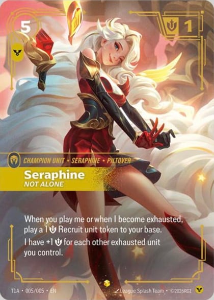 Seraphine, Not Alone (T1 Worlds Champion Player Bundle), T1 2025 Worlds Champion Bundles T1A 005/005