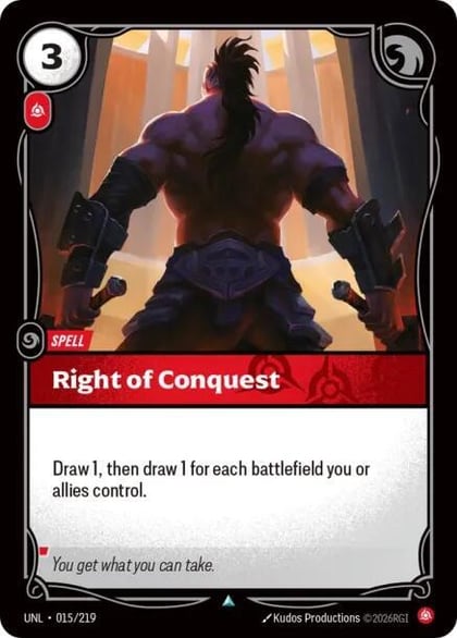 Right of Conquest, Unleashed 015/219