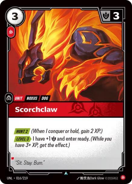 Scorchclaw, Unleashed 016/219