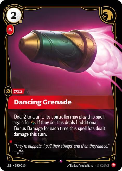 Dancing Grenade, Unleashed 020/219