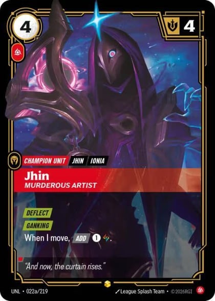 Jhin - Murderous Artist (Alternate Art), Unleashed 022a/219