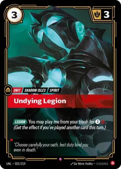 Undying Legion, Unleashed 025/219