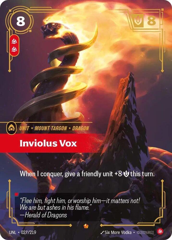 Inviolus Vox, Unleashed 027/219