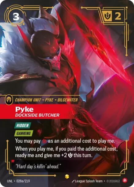 Pyke - Dockside Butcher (Alternate Art), Unleashed 028a/219