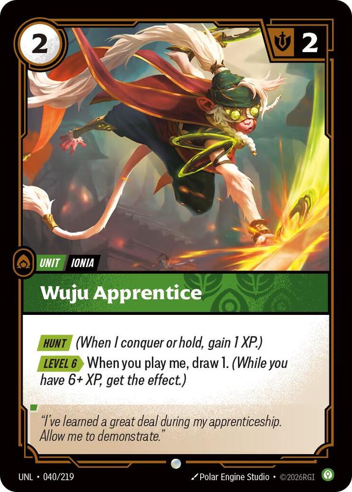 Wuju Apprentice, Unleashed 040/219