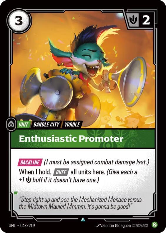 Enthusiastic Promoter, Unleashed 043/219
