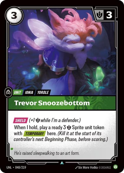 Trevor Snoozebottom, Unleashed 048/219