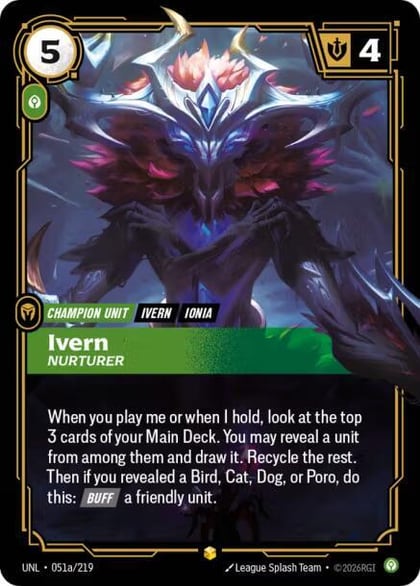 Ivern - Nurturer (Alternate Art), Unleashed 051a/219