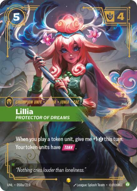 Lillia - Protector of Dreams (Alternate Art), Unleashed 058a/219