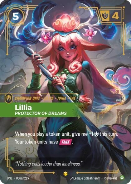 Lillia - Protector of Dreams (Alternate Art), Unleashed 058a/219