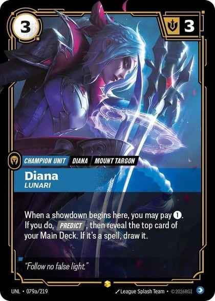 Diana - Lunari (Alternate Art), Unleashed 079a/219