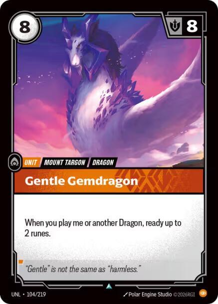 Gentle Gemdragon, Unleashed 104/219