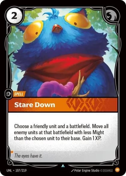Stare Down, Unleashed 107/219
