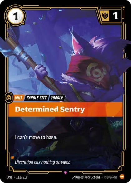 Determined Sentry, Unleashed 111/219