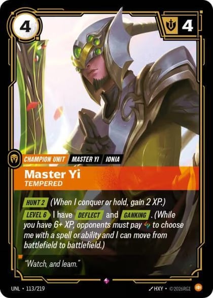 Master Yi - Tempered, Unleashed 113/219