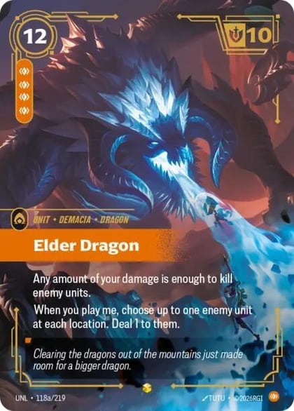 Elder Dragon (Alternate Art), Unleashed 118a/219