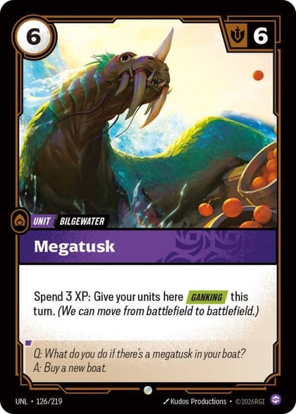 Megatusk, Unleashed 126/219