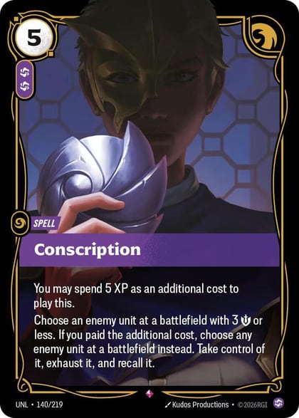 Conscription, Unleashed 140/219