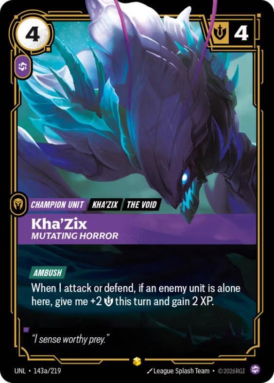 Kha'Zix - Mutating Horror (Alternate Art), Unleashed 143a/219