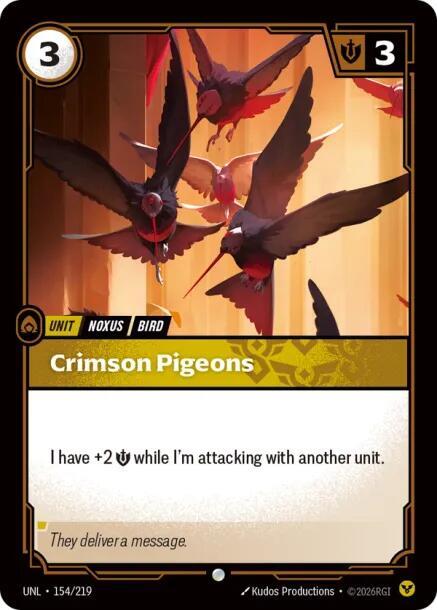 Crimson Pigeons, Unleashed 154/219