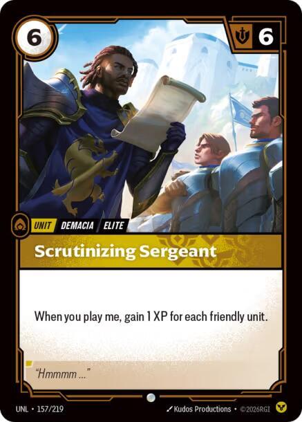 Scrutinizing Sergeant, Unleashed 157/219