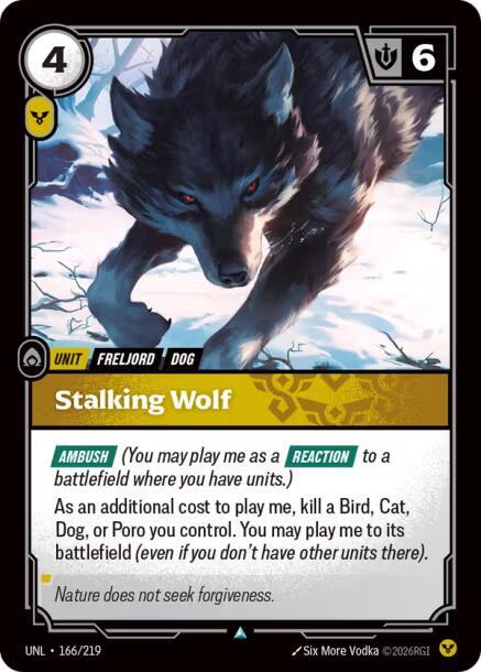 Stalking Wolf, Unleashed 166/219