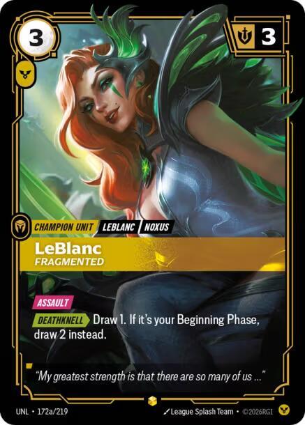 LeBlanc - Fragmented (Alternate Art), Unleashed 172a/219