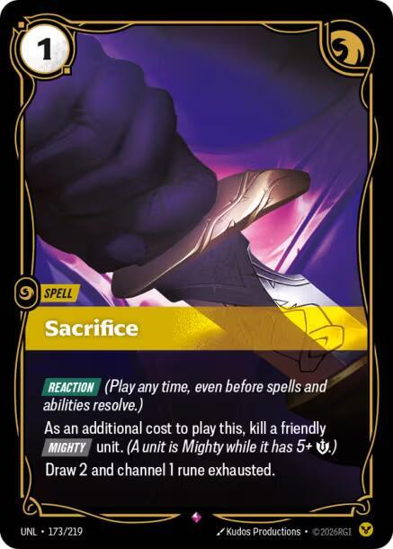 Sacrifice, Unleashed 173/219