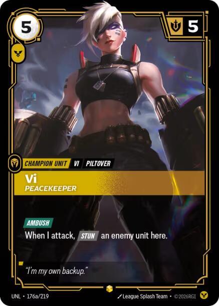 Vi - Peacekeeper (Alternate Art), Unleashed 176a/219