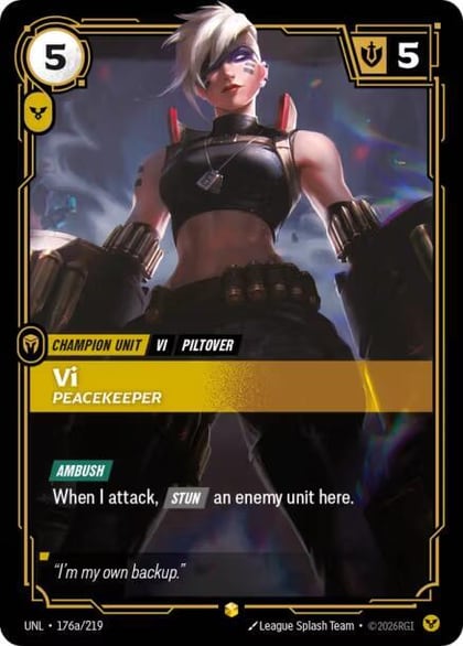 Vi - Peacekeeper (Alternate Art), Unleashed 176a/219