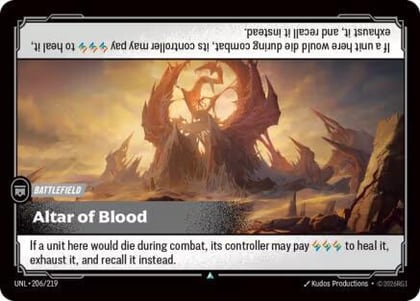 Altar of Blood, Unleashed 206/219