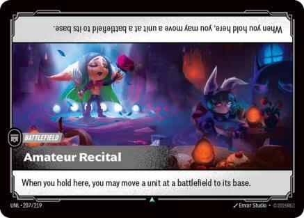 Amateur Recital, Unleashed 207/219