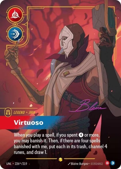 Jhin - Virtuoso (Signature), Unleashed 226*/219