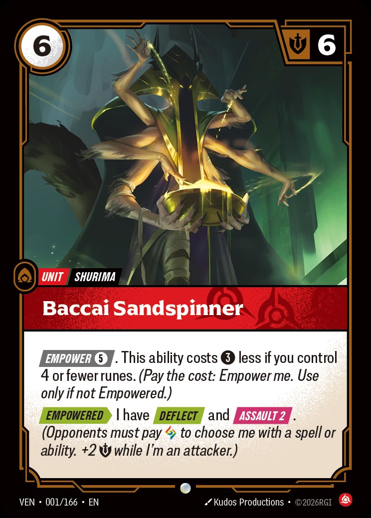 Baccai Sandspinner, Vendetta 001/166
