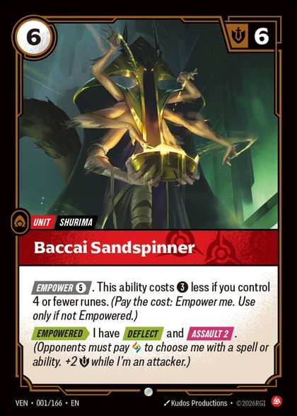 Baccai Sandspinner, Vendetta 001/166