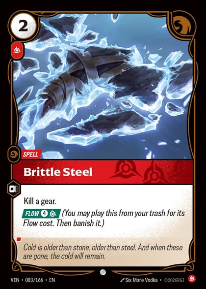 Brittle Steel, Vendetta 003/166