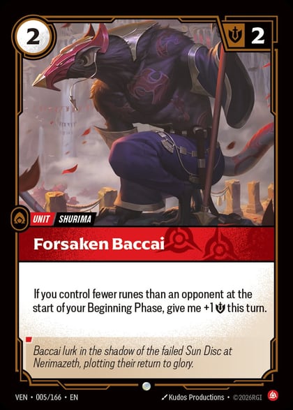 Forsaken Baccai, Vendetta 005/166