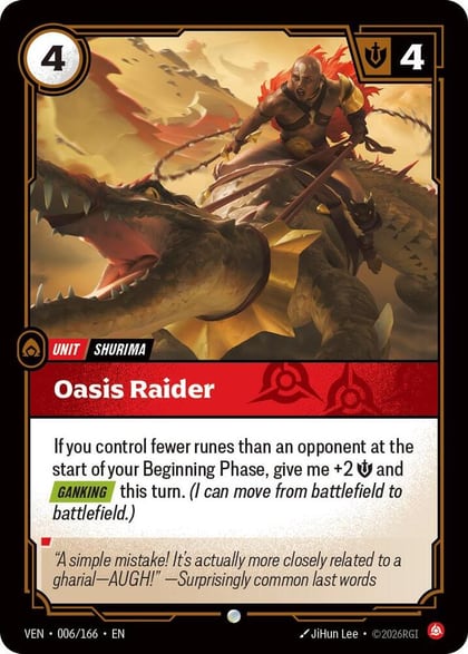 Oasis Raider, Vendetta 006/166
