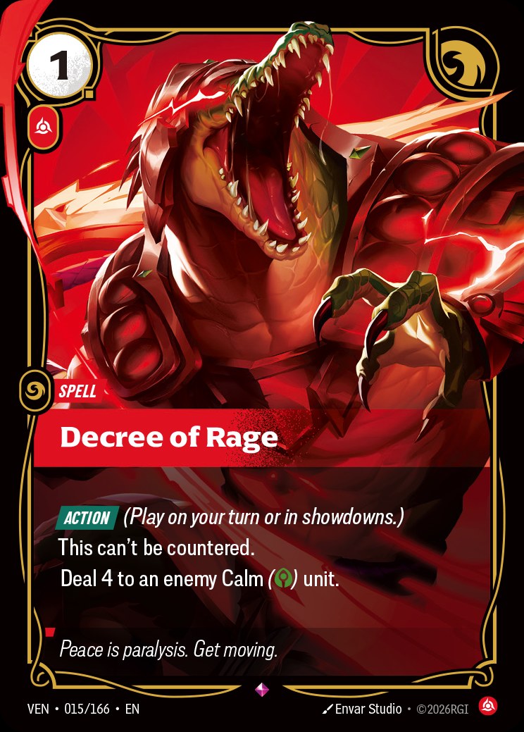 Decree of Rage, Vendetta 015/166
