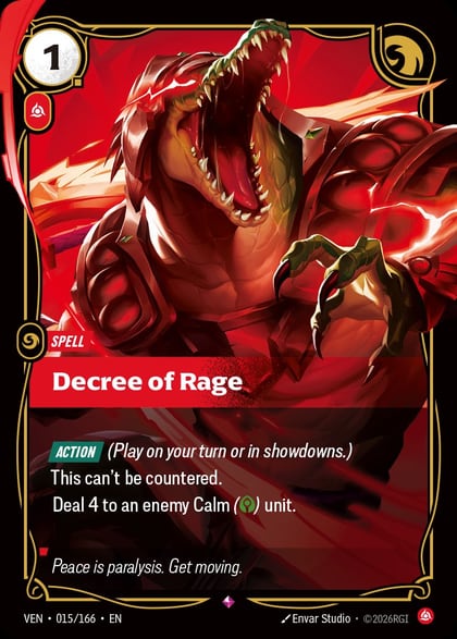 Decree of Rage, Vendetta 015/166