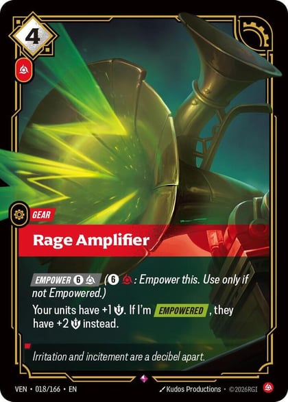 Rage Amplifier, Vendetta 018/166