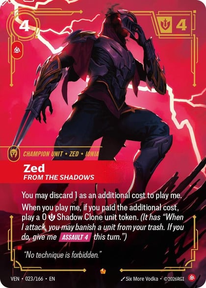 Zed, From the Shadows, Vendetta 023/166