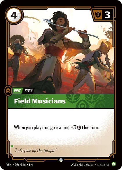 Field Musicians, Vendetta 026/166